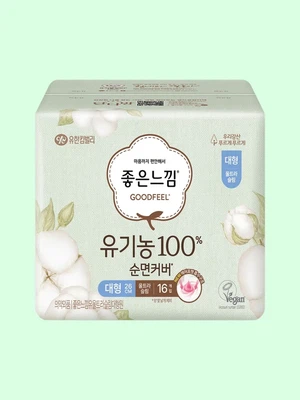 좋은느낌 유기농 100%순면 울트라날개 대형 16 P