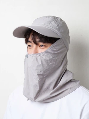 [UV 최대 99% 차단] 얼굴 가림 캡 모자 연그레이