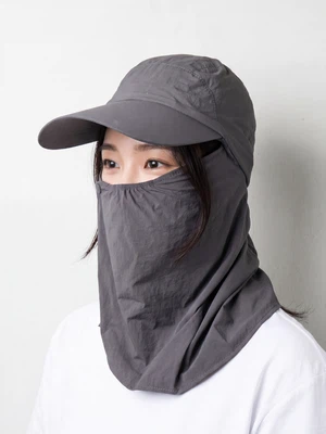 [UV 최대 99% 차단] 얼굴 가림 캡 모자 진그레이