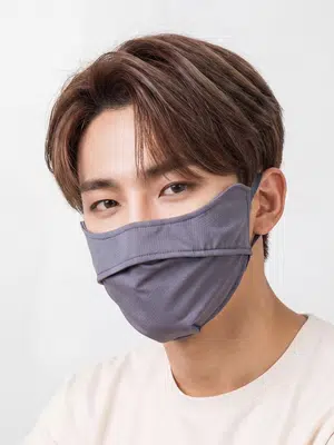 냉감 에어홀 마스크 그레이