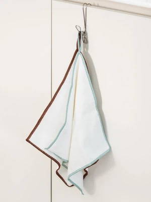 테두리포인트 핸드타월(약 30x30 cm)(2개입)