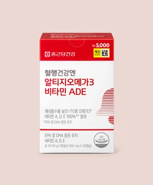 종근당건강 혈행건강엔 rTG오메가3 비타민 ADE 30캡슐 30일분