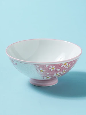 일본제 미노야키 오오히라 공기 12.5 cm 벚꽃핑크