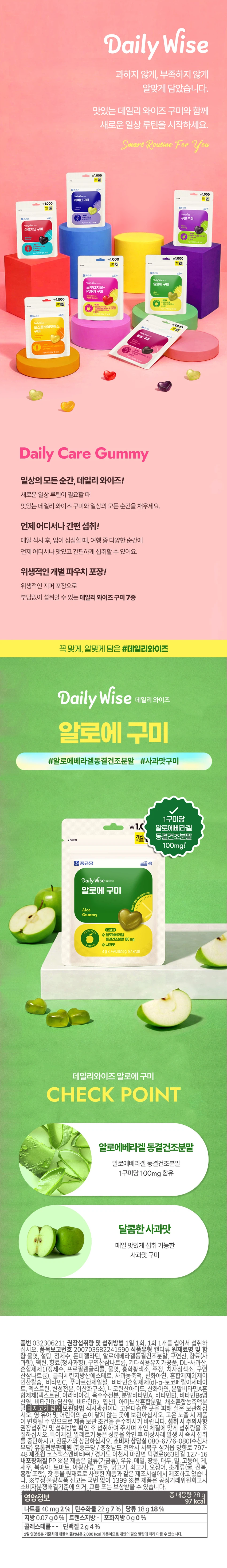 DAISO CKD Healthcare Daily Wise Aloe Gummies (7-Day Supply)