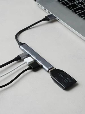 화성 일렉컴 USB to 허브 4포트 USB-A+C타입