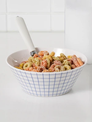 체크무늬멜라민공기(약14 cm) 2