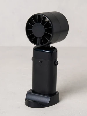 LED 핸디 거치 선풍기 블랙