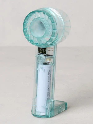 거치식 투명 핸디 선풍기 블루