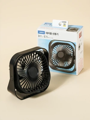 무선 사각 각도 조절 탁상 선풍기 블랙