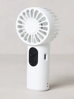미니 LED 핸디 선풍기 화이트