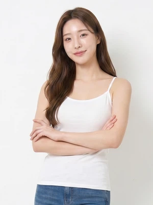 여성 레이온 캐미솔(M)(화이트)