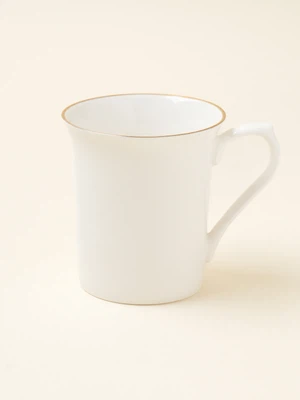 화이트 금장 라인 V형 머그 230 ml