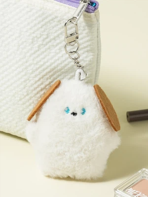 강아지 봉제 키링 베이지