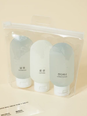 여행용 납작형 용기 60 ml 3개입
