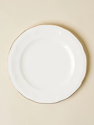 금장 꽃테 접시 19.5 cm