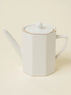 화이트 금장 라인 티포트 950 ml