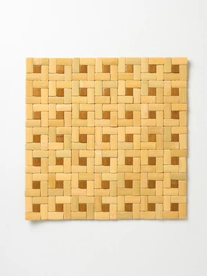 직사각 마작 대나무 방석 43 X 43 cm