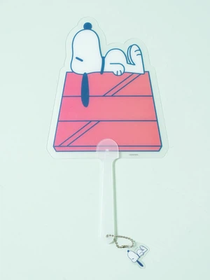스누피 모양 손잡이 부채