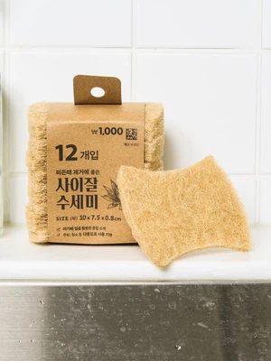 사이잘 수세미 12개입 10 X 7.5 cm