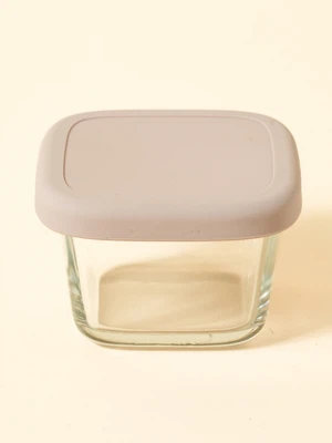 실리콘 뚜껑 사각 내열 유리 찬통 170 ml