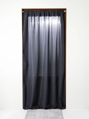 옅은 가로무늬 차광 커튼 140 X 230 cm 봉집형