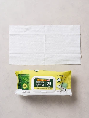 고중량 편백 탈취 대형 청소포 38 X 20 cm 25매입