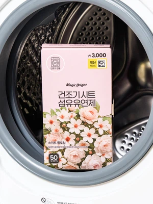 매직브라이트 건조기 전용 섬유 유연 시트 50매 스위트플로럴향