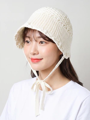니트 보닛햇 아이보리