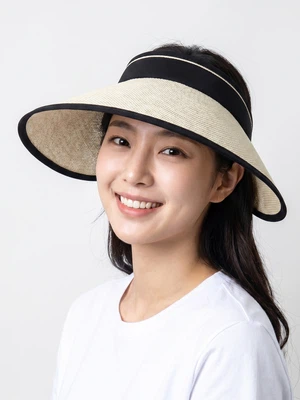 [UV 최대 99% 차단] 접이식 넓은 챙 썬캡 아이보리