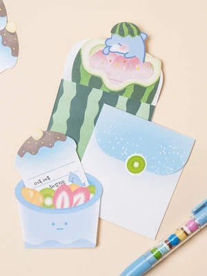 빙돌빙돌 빙수 편지 6세트