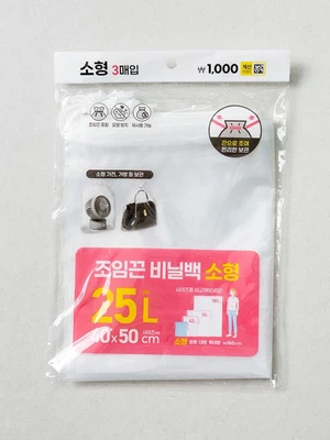 조임끈 비닐백 소형 3매입