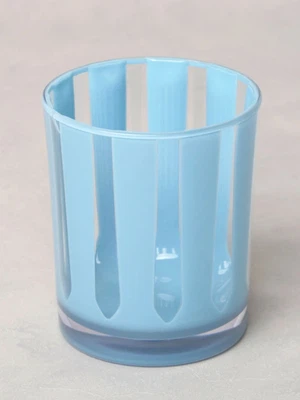 투톤 컬러 스트라이프 컵 430 ml 스카이블루