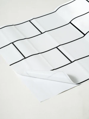 디자인시트 23 X 100 cm 벽돌 타일 무늬 화이트