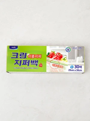 크린랲 크린 지퍼백 30매 25X30 cm