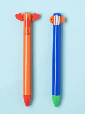 와여름 모양 2색 볼펜 0.7 mm 2개입