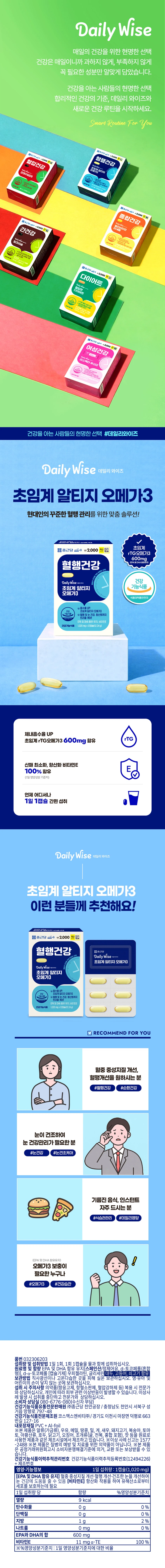 CKD Healthcare Daily Wise Supercritical rTG Omega-3 12 Capsules (12-Day Supply)