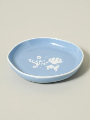 내부 양각 컬러 원형 접시 12.5 cm