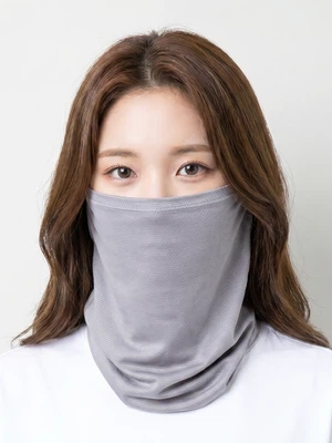 [UV 최대 98% 차단] 자카드 스포츠 스카프 진그레이