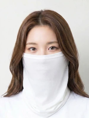 [UV 최대 98% 차단] 자카드 스포츠 스카프 화이트