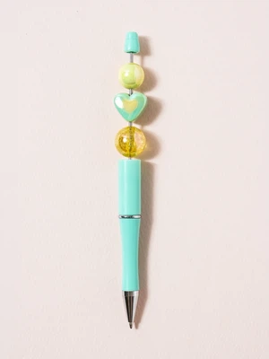 비즈 DIY 볼펜 꾸미기 그린하트