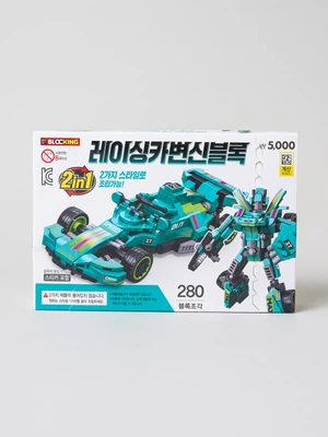 조립 블록 레이싱 변신 로봇 그린
