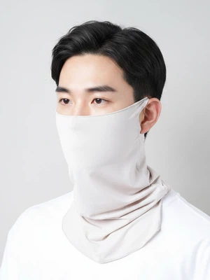 [UV 최대 99% 차단] 냉감 귀걸이식 롱 스카프 연그레이