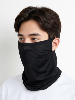 메시 스포츠 스카프 블랙