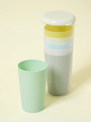 플라스틱 컵 세트 340 ml 18개입