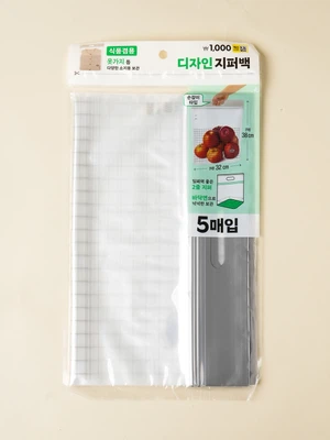 손잡이 지퍼백 32 X 38 cm 5매입