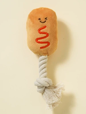 [펫] 로프 달린 핫도그 인형