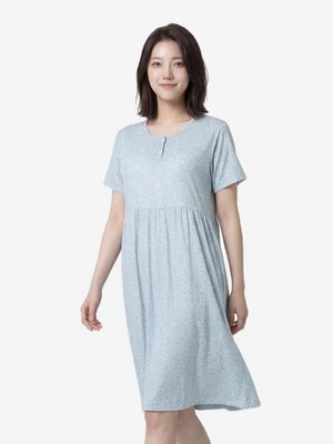 이지쿨 냉감 패턴 원피스 그린