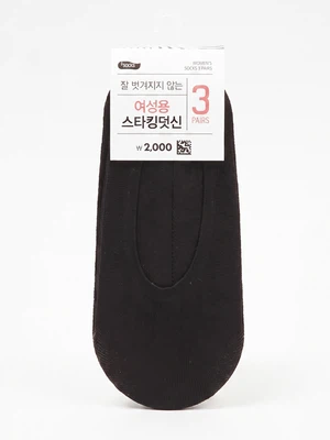 스타킹 덧버선 블랙 3족