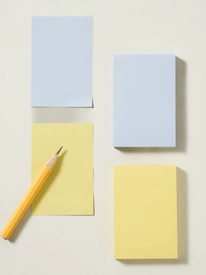 점착 메모지 50 X 75 mm 180매입 옐로우＆블루