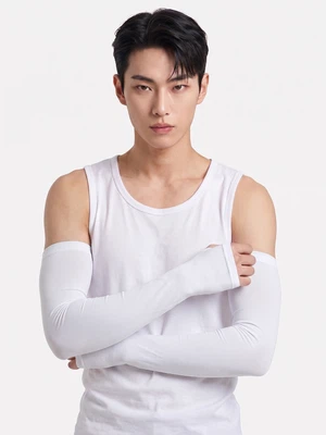 [UV 최대 99% 차단] ]자외선 차단 메쉬 밴딩 팔 토시 손등형 블루